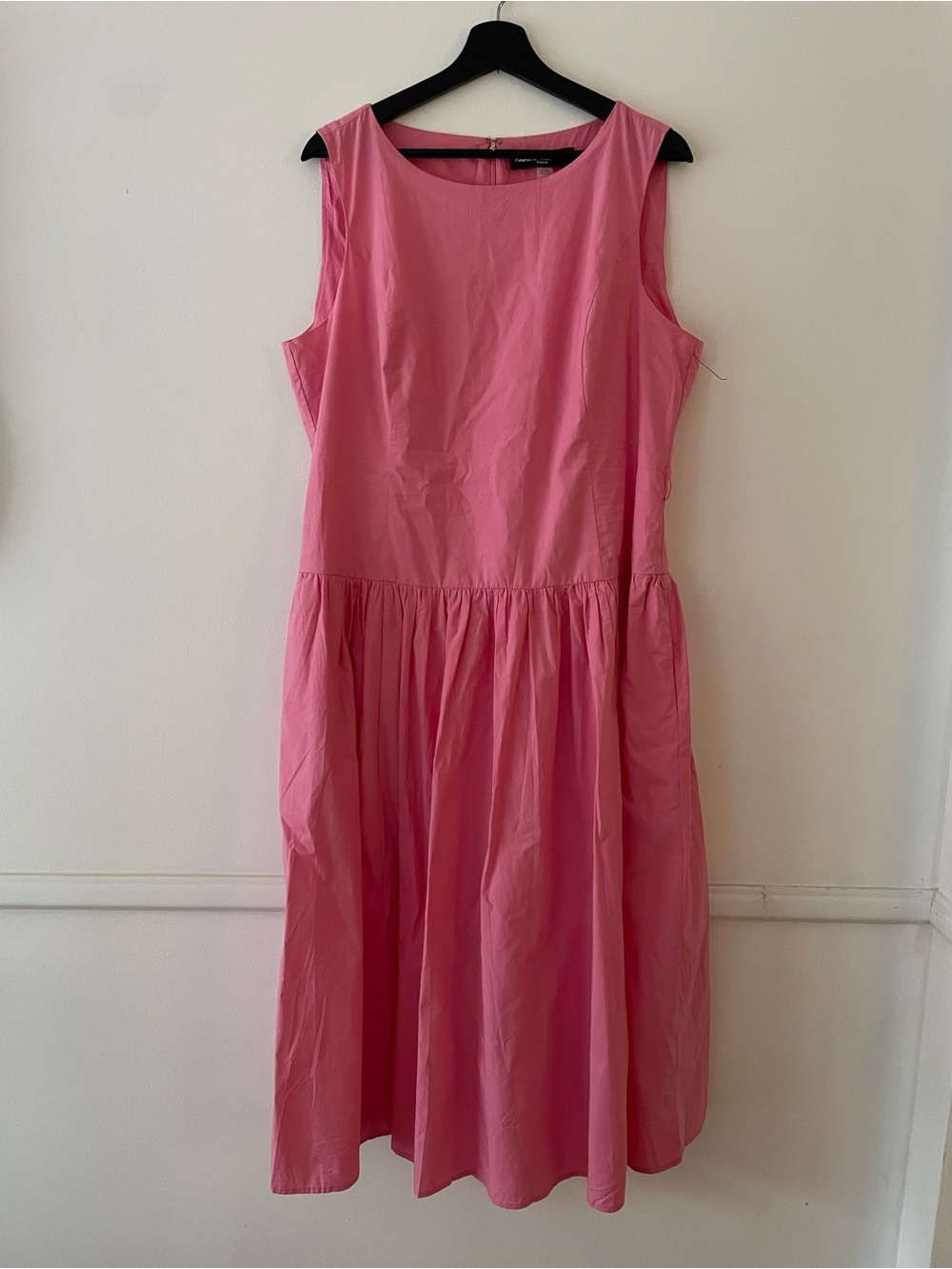 KARL LAGERFELD 100% Cotton Drop Waist Midi Dress Size 14 - Picture 2 of 5